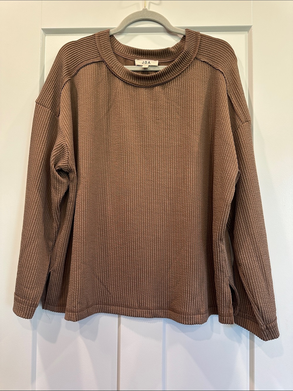 J.O.A. Ribbed Crewneck, Size Large